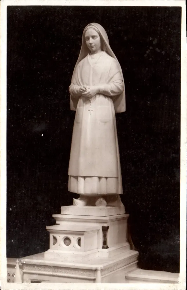 Statue der Heiligen Bernadette — Pfarrkirche von Lourdes — Pfarrer-Ausgabe - Vorderseite