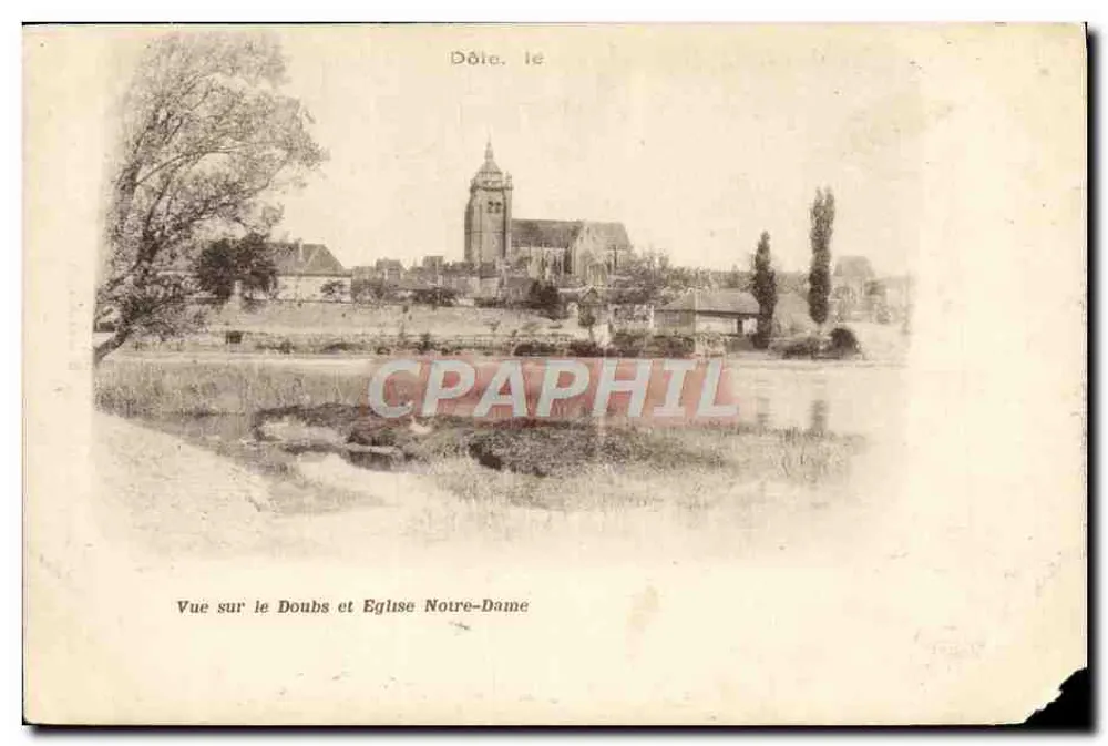 Dôle, le — Vue sur le Doubs et Église Notre-Dame — éditeur non identifié - Vorderseite