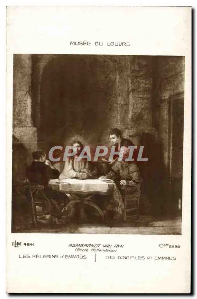 Die Pilger von Emmaus — Rembrandt van Rijn — Louvre-Museum - Vorderseite