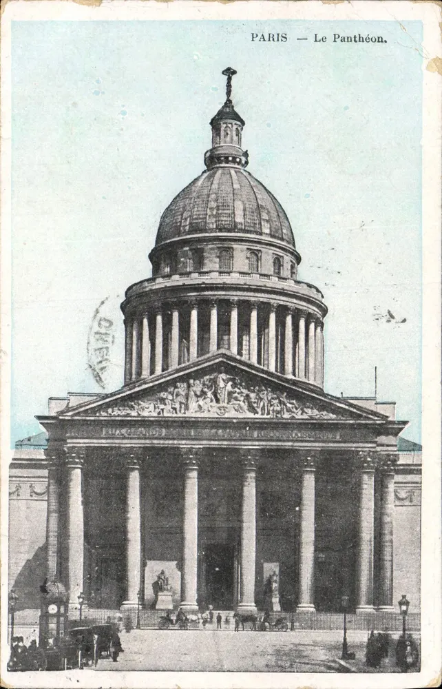 PARIS — O Panteão — Editor: Marchand, número de série não visível - Frente