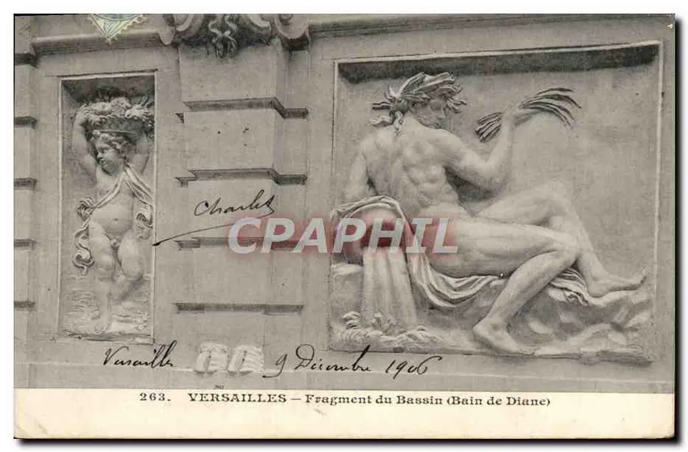 Versailles — Fragment des Bassins (Bain de Diane) — Charles, Nr. 263 - Vorderseite