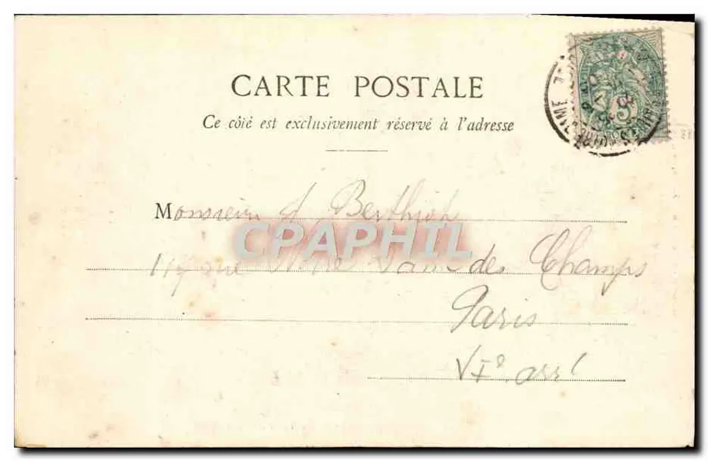 Park von Versailles - Bassin des Neptun — Phototypie A. Bergeret et Cie, Nancy — Nr. 8 - Rückseite