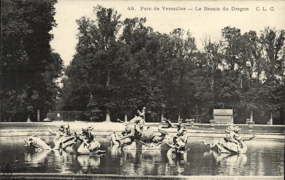 Parque de Versalles — El Estanque del Dragón — C.L.C. n°48 - Anverso