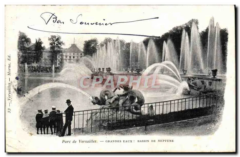 Parc de Versailles — Grandes Eaux: Bassin de Neptune — Ed. Morne - Vorderseite