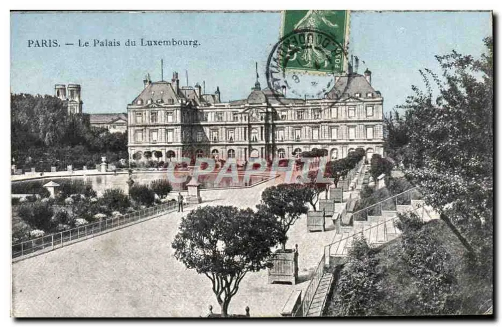 PARIS — O Palácio do Luxemburgo — Editor não visível, número de série ilegível - Frente