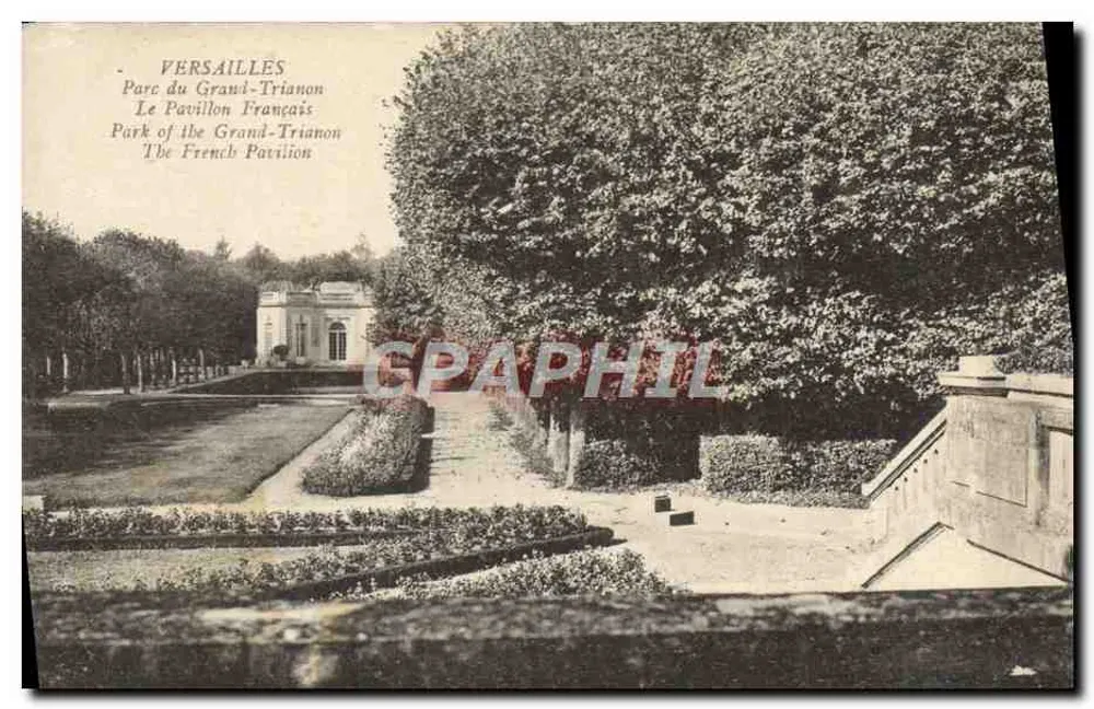 Versailles — Park des Grand Trianon, das französische Pavillon — M.° Moreau, Verlag, Versailles - Vorderseite