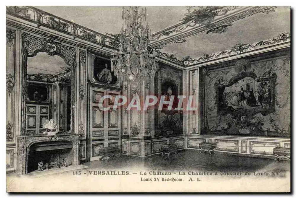 Versailles — Das Schloss — Das Schlafzimmer von Ludwig XV — A. L. — n° 145 - Vorderseite