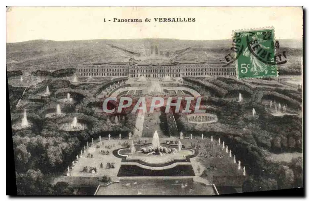 Panorama de VERSAILLES — Bilhete postal antigo n°1 — editora Vve Geoffroy - Frente