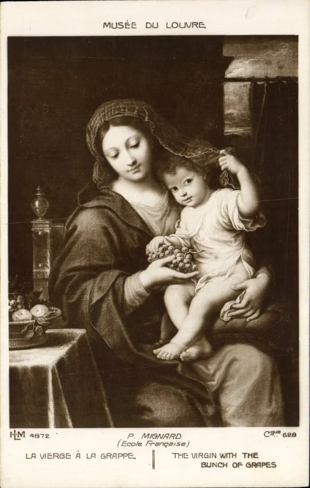 A Virgem com a cachoeira — obra de P. Mignard — Museu do Louvre — série Cque 628 - Frente