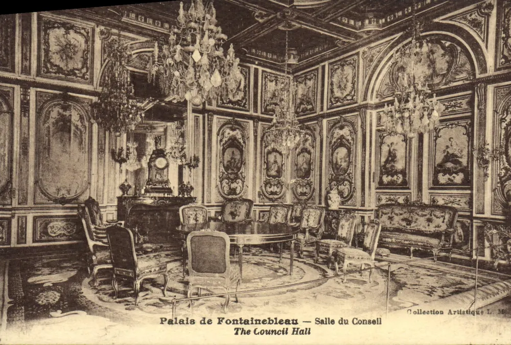 Schloss Fontainebleau — Ratssaal — Künstlerische Sammlung L. Me - Vorderseite