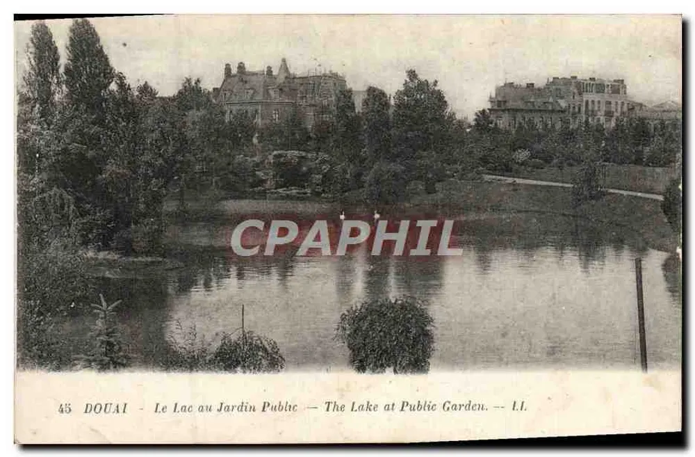 Douai - Il Lago nel Giardino Pubblico — L.I. — Editore L.I. - Recto