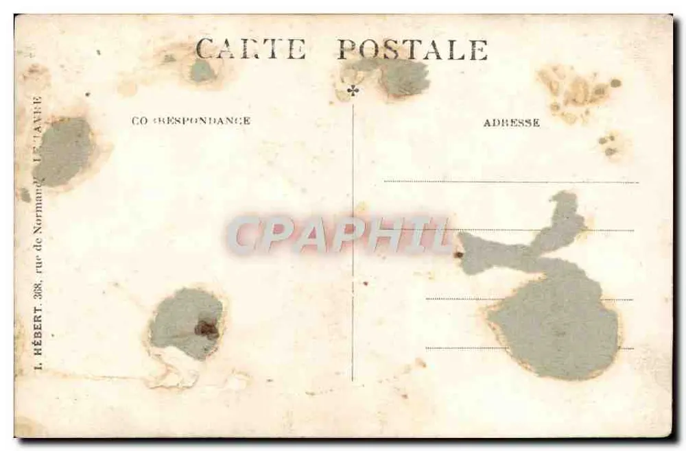 Criança vestindo traje de marinheiro — estúdio fotográfico — L. Hébert, 388, rue de Normandie, Le Havre - Verso