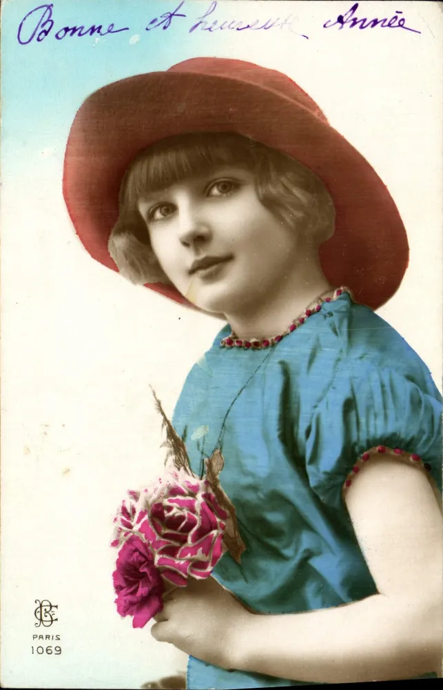 Menina com chapéu vermelho — Paris 1069 — editor CR - Frente
