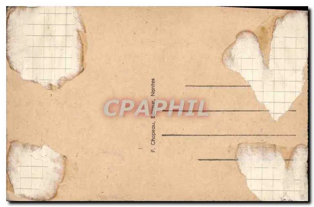 Pornichet (Loire-Inf.) — Studie van golven op de rotsen bij Congrigoux — F. Chapeau, Nantes - Achterkant