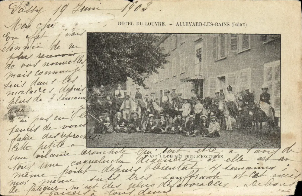 Hôtel du Louvre — Allevard-les-Bains (Isère) — Imprimerie Générale, Grenoble - Vorderseite