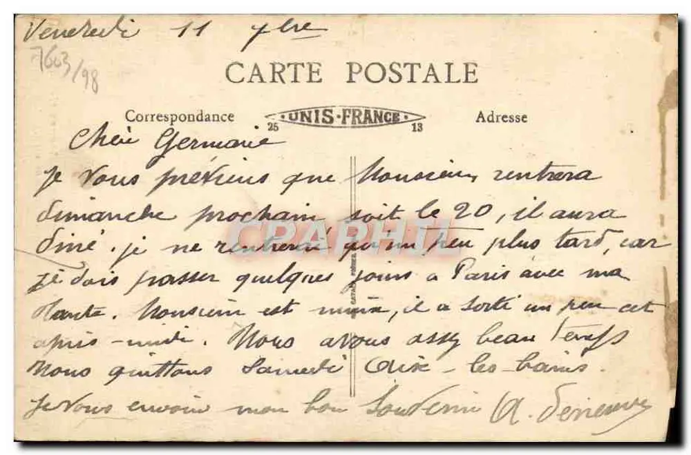 A Dente de Crolles (2066 m) — Massif da Grande-Chartreuse (Isère) — B. F. Editor - Verso