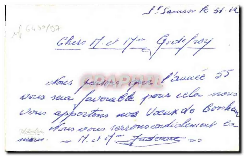 Snowy Castle — New Year's Card — publisher unknown - Back