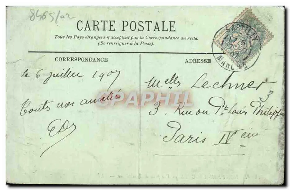 Der Mont Saint-Michel — Aufnahme von Tombelaine — LL. - Rückseite