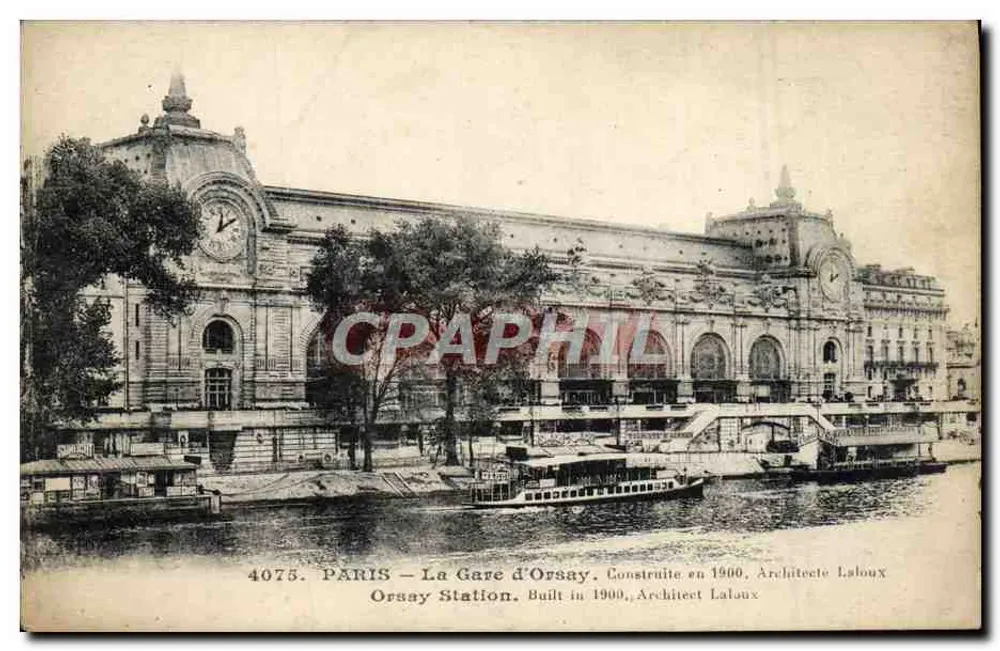 Paris - Die Gare d'Orsay — Errichtet 1900, Architekt Laloux - Vorderseite