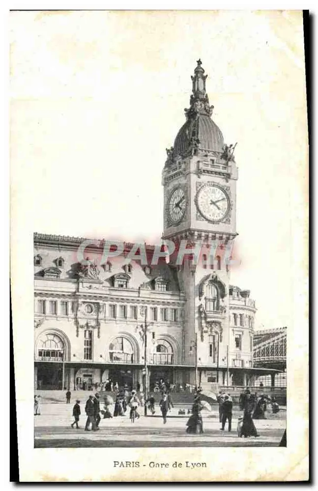 PARIS - Estação de Lyon — vista da torre da hora — editor G. Baudry - Frente
