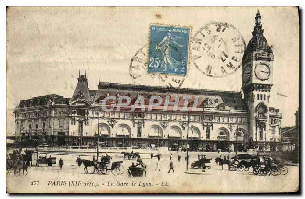 Paris (XIIe arrondissement) - A Estação de Lyon - LL - Frente