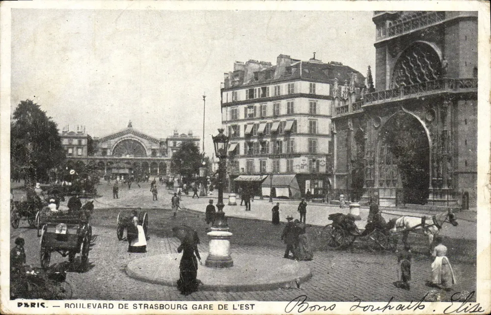 Paris — Boulevard de Strasbourg — Estação da Este — Editor Elise - Frente