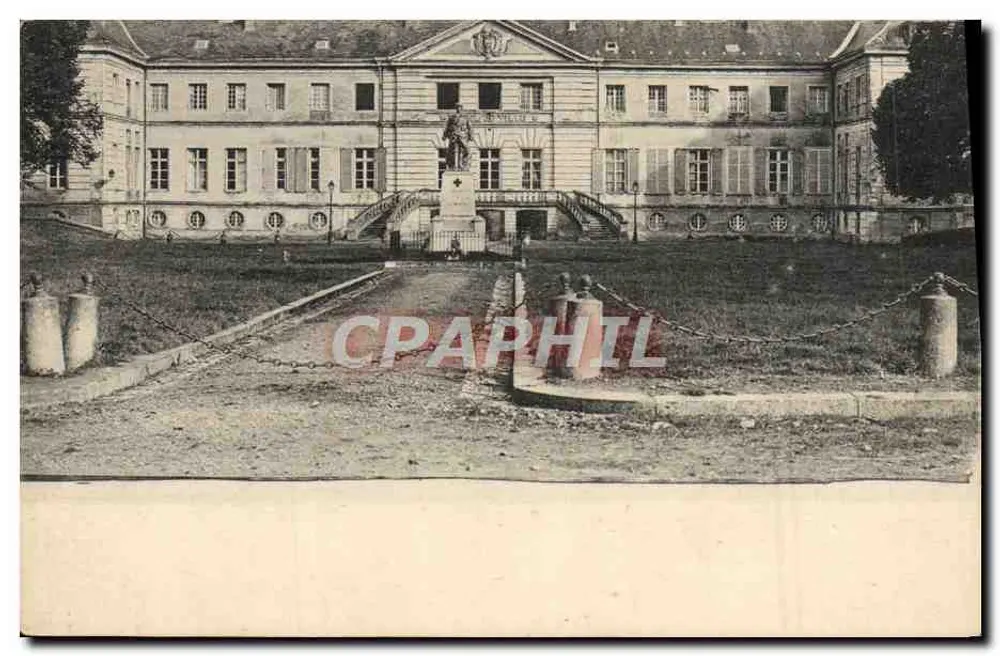 Hôtel de Ville de Nantes — widok budynku i statuy — Fototypia E. Desnix, ulica N.-D. de Nazareth - Awers