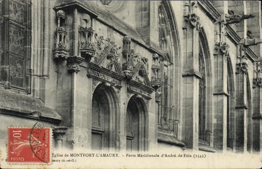 Kirche von Montfort-l'Amaury — Südtor von André de Foix (1543) — Verlag: S.-et-O. - Vorderseite