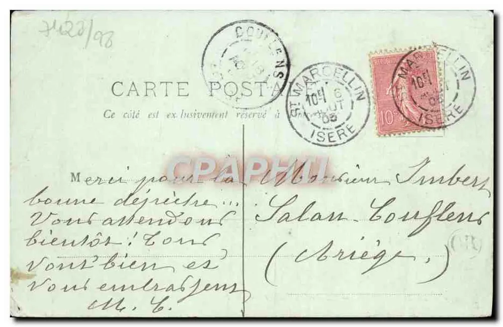 Les Grands Goulets — Vue du tunnel et du paysage montagneux — LL. n° 339 - Verso