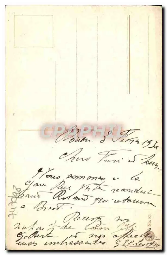 Paisagem de outono — ilha em um lago — F. Arnold - Verso