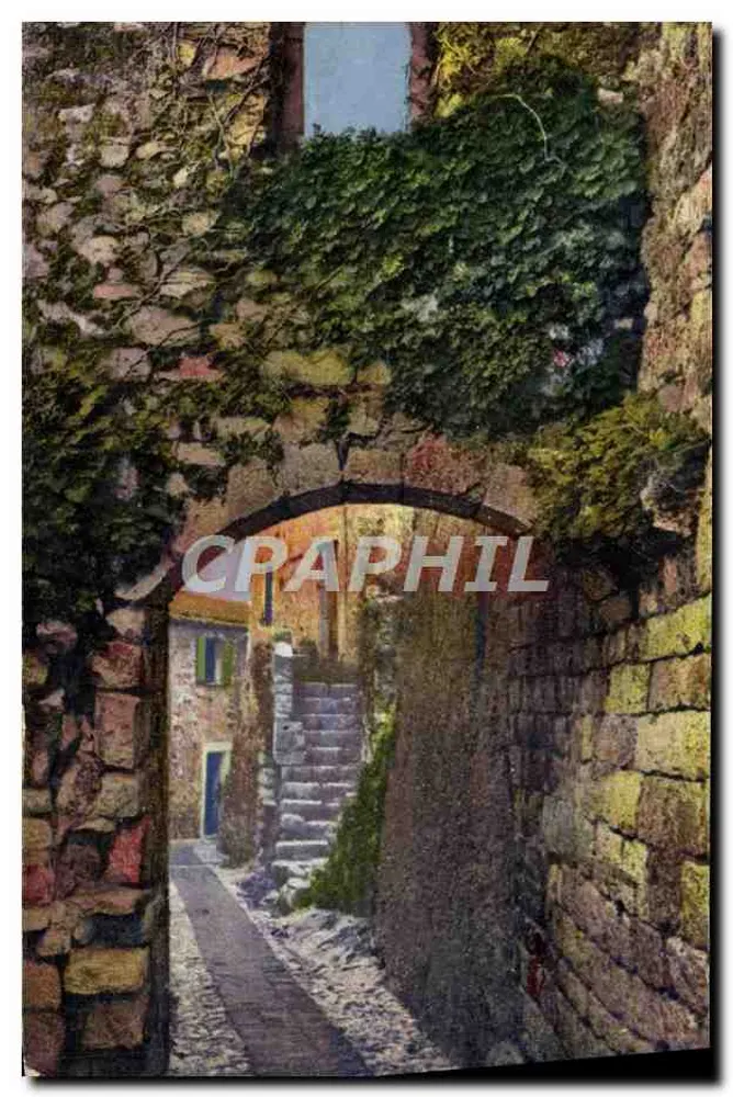 Vista de um passagem coberta no Ermitage - Le Pecq - Photochromie série 4876 - Frente