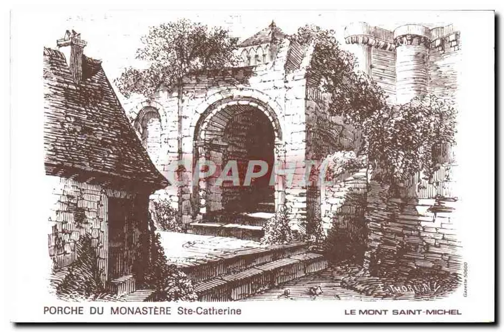 Portal des Klosters Ste-Catherine — Mont Saint-Michel — Verlag G. Duret, Nr. 50000 - Vorderseite