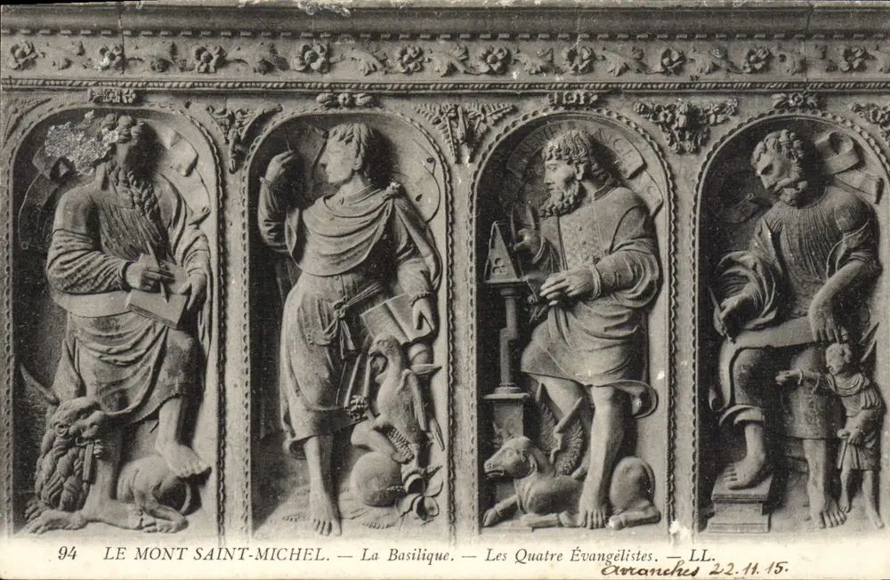 Mont Saint-Michel — Die Basilika — Die Vier Evangelisten — LL — Verlag Emananchès, n° 94 - Vorderseite
