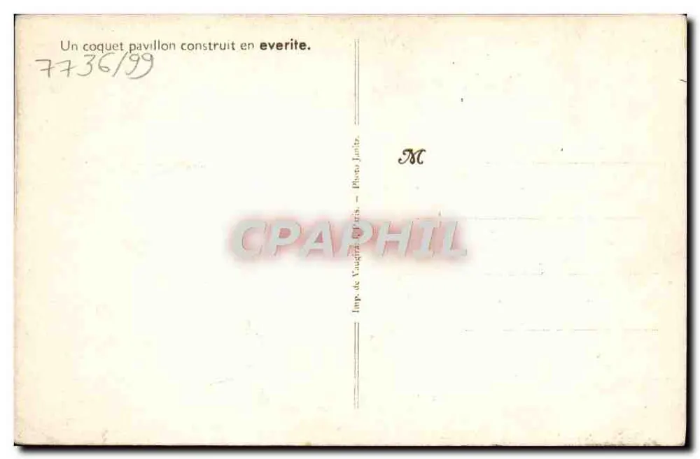 Een grazieus paviljoen gebouwd in everite — Imp. van Vangirard, Jaitze - Achterkant