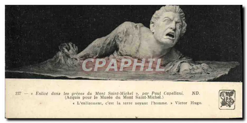 Enlizé in den Sanden von Mont Saint-Michel — Skulptur von Paul Capellani — Nr. 237 - Vorderseite