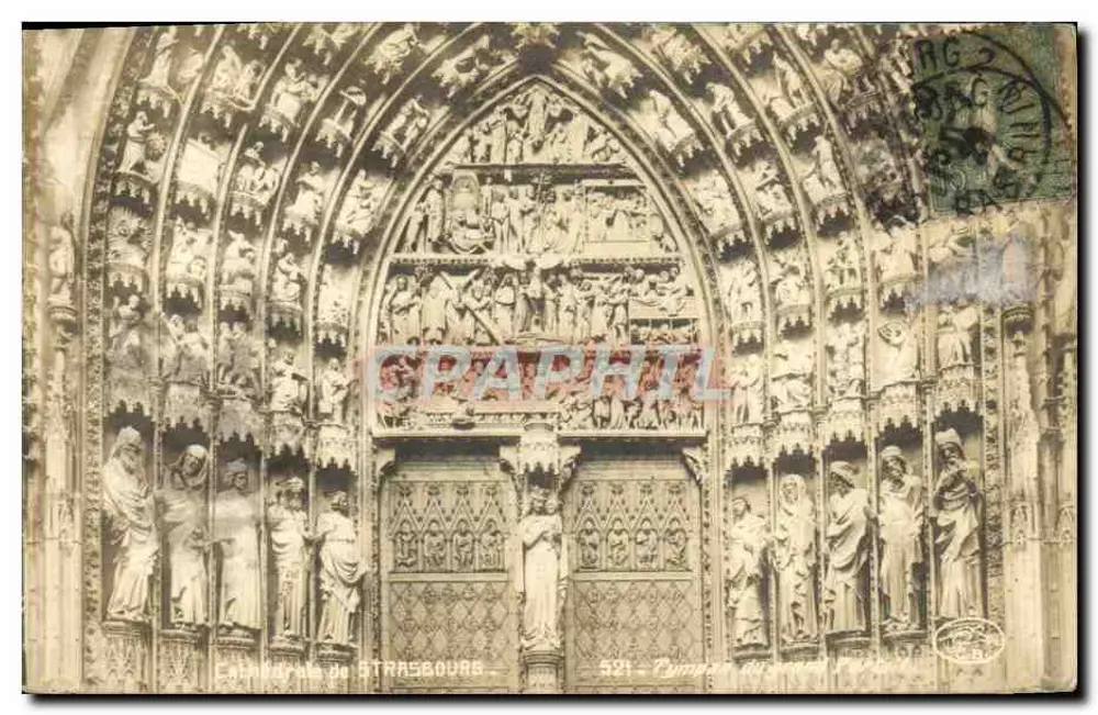 Kathedrale von Straßburg — Südportal — Verlag: C. B. n° 521 - Vorderseite