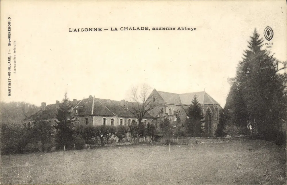 L'Afgonne — La Chalade, antiga Abadia — Martinet-Heuillard, edição proibida - Frente