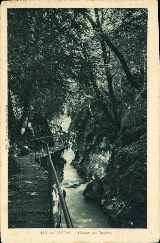 AIX-les-BAINS — Gorges du Sierroz — Édit. N. Armand, Aix-les-Bains - Voorkant