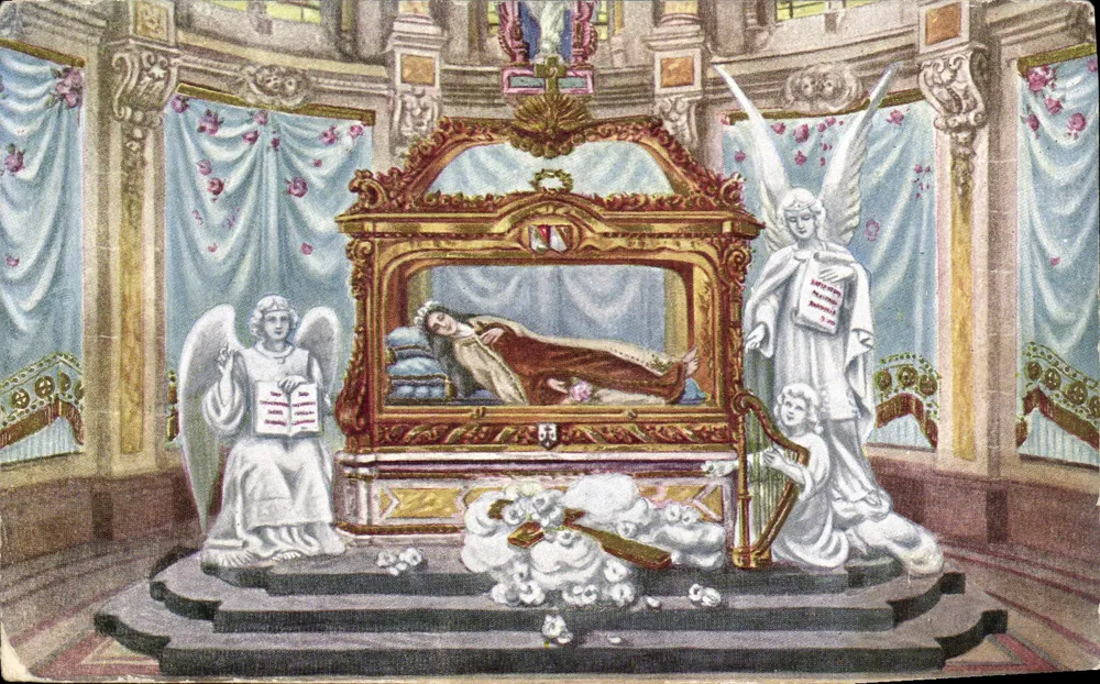 Kapelle und Schrein der hl. Thérèse des Kindes Jesu — Marmorengel — Verlag nicht sichtbar - Vorderseite