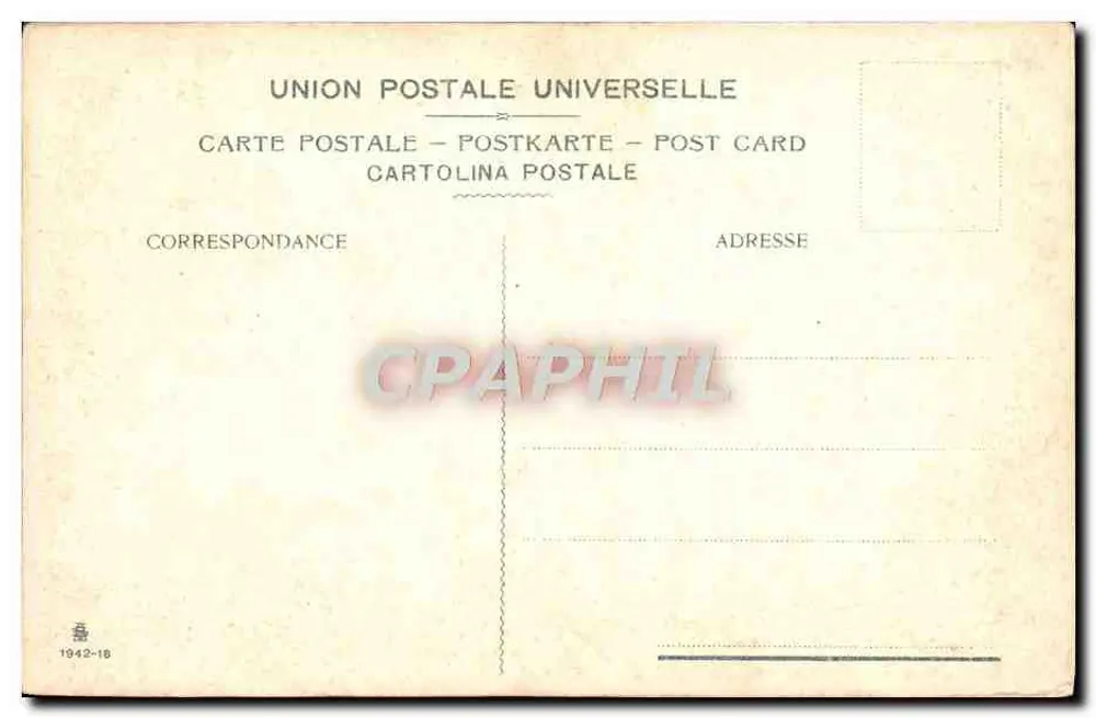 O Cenáculo - Leonardo da Vinci — edição Union Postale Universelle - Verso