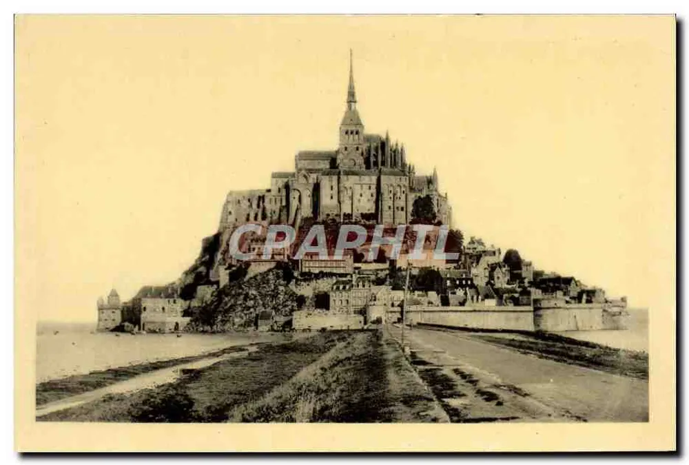 Mont Saint-Michel — Allgemeiner Blick nach Süden — Edition des Monuments Historiques, Paris, Serie VIII - Vorderseite