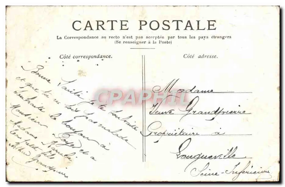 PARIS — Le Grand-Palais, Champs-Élysées. — Éditeur : Paris. — N° de série : 123456 - Verso