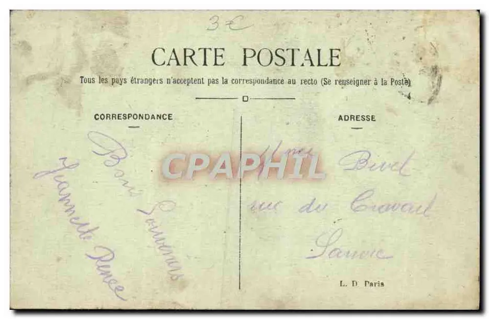 Paris — Le Grand Palais des Champs-Élysées — éditeur L. D. - Rückseite