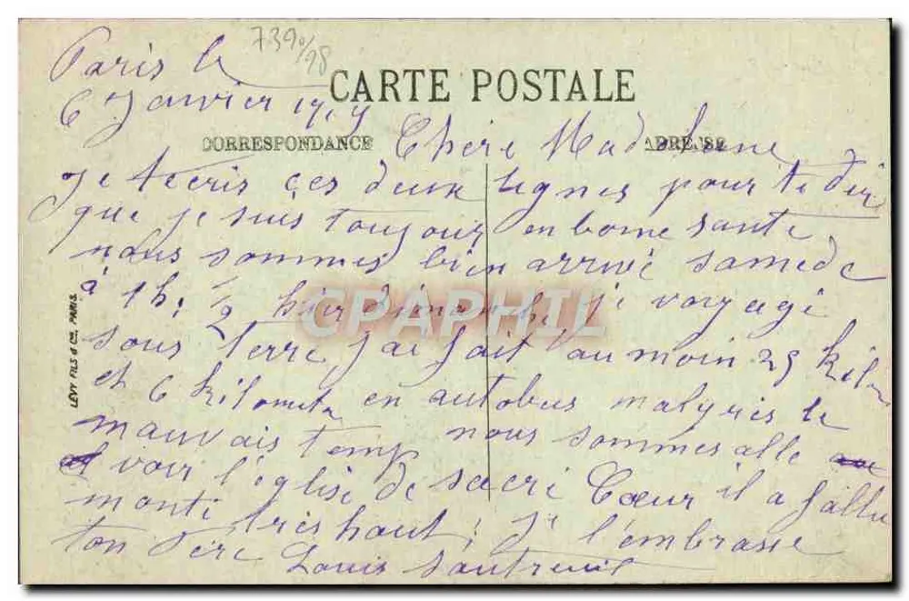 Paris — Bahnhof Saint-Lazare und Cour de Rome — LL. — Nr. 979 - Rückseite