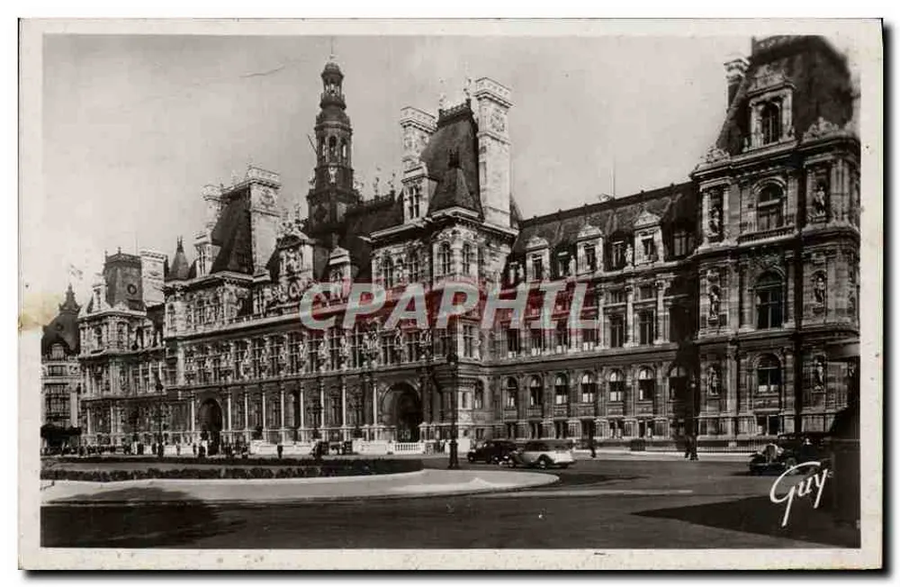 Hôtel de Ville de Paris — Panoramablick — Éd. d'Art Guy, n° 383 - Vorderseite