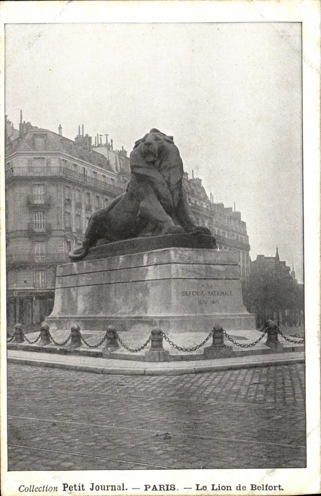O Leão de Belfort — Paris — Coleção Petit Journal - Frente