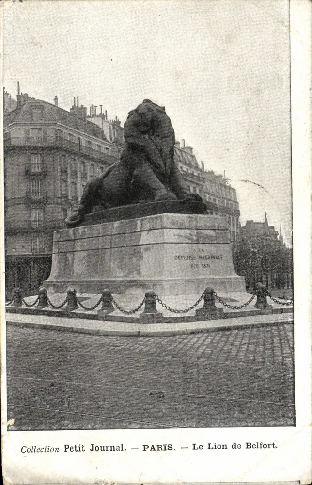 Le Lion de Belfort — statue monumentale à la Défense Nationale — Collection Petit Journal - Frente