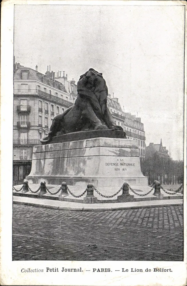 O Leão de Belfort — Paris — Coleção Petit Journal - Frente