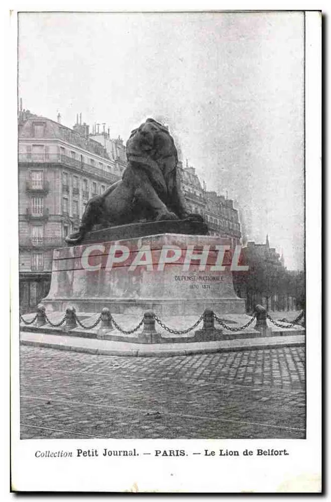 O Leão de Belfort — Paris — Coleção Petit Journal - Frente