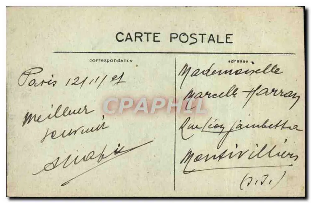 O Domo dos Inválidos — Paris — C.M. n°261 - Verso